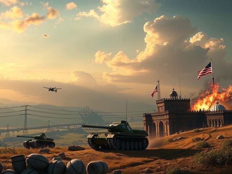 Battlefield V soldier overlooking a war-torn cityscape