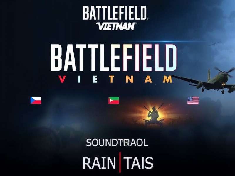 Battlefield Vietnam game menu screen with soundtrack visualization