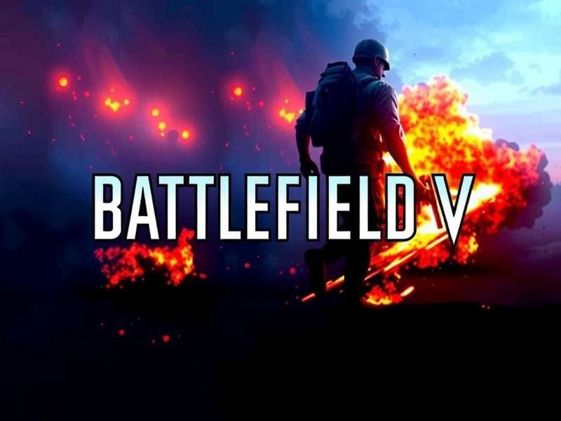 Battlefield V Rotterdam map showing massive building destruction and fire