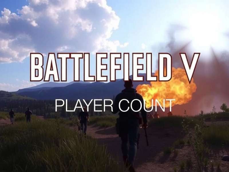 Xbox Battlefield V player stats dashboard showing live concurrent users