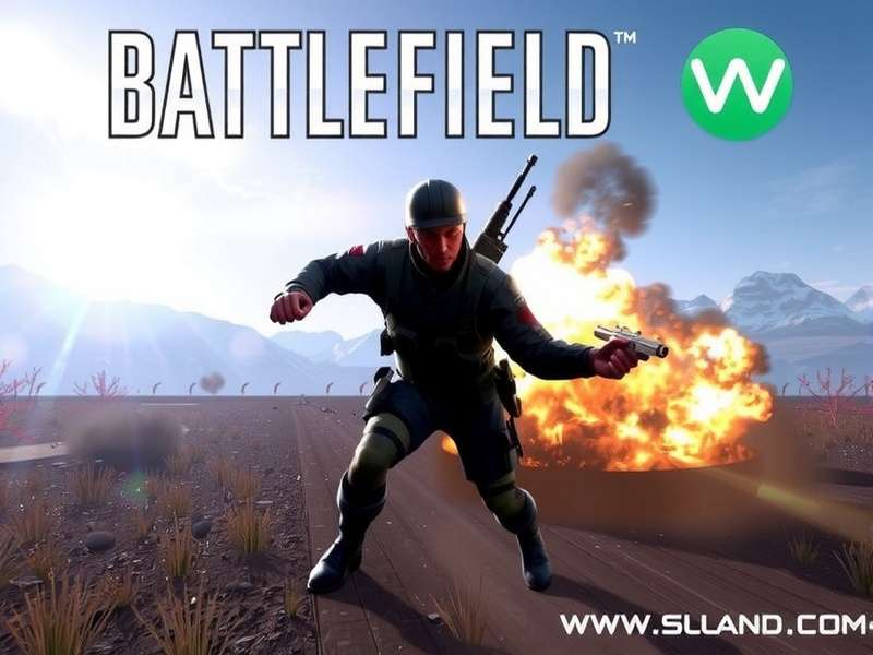 Battlefield V soldier aiming down sights in a war-torn urban environment