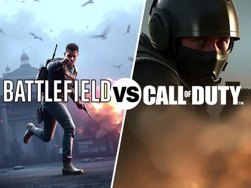 Battlefield V soldier overlooking a large war-torn landscape with tanks