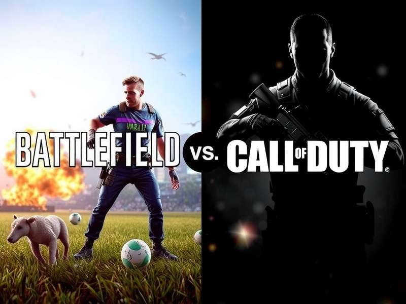 Battlefield V vs Call of Duty side-by-side gameplay comparison showing soldiers and environments