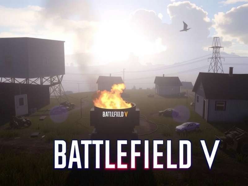 Battlefield V intense multiplayer action scene with soldiers and explosions