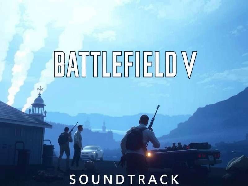 Official cover art for Battlefield V Original Soundtrack featuring a soldier silhouette against a dramatic sky