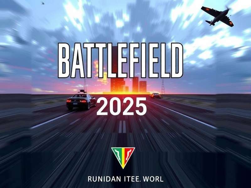 Concept art for Battlefield Video Game 2025 showing futuristic soldiers in an urban warzone
