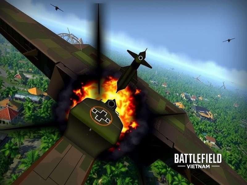 Battlefield Vietnam Free Download PC - Helicopter assault in jungle warfare