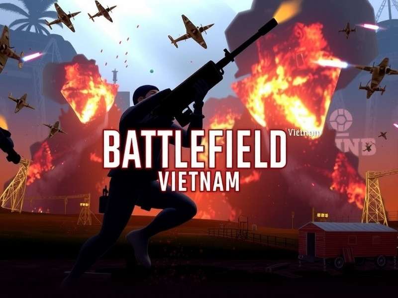 Battlefield Vietnam jungle combat screenshot on Ho Chi Minh Trail map with USMC soldiers