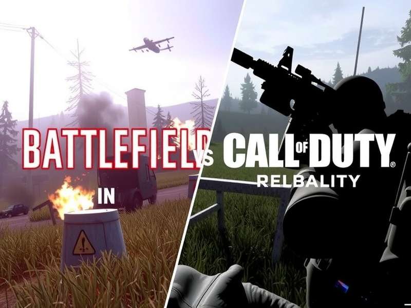 Battlefield V vs Call of Duty gameplay comparison featuring soldiers and vehicles